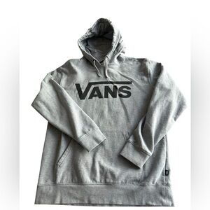 VANS Mens Graphic Hoodie Jumper Medium‎ Grey Cotton